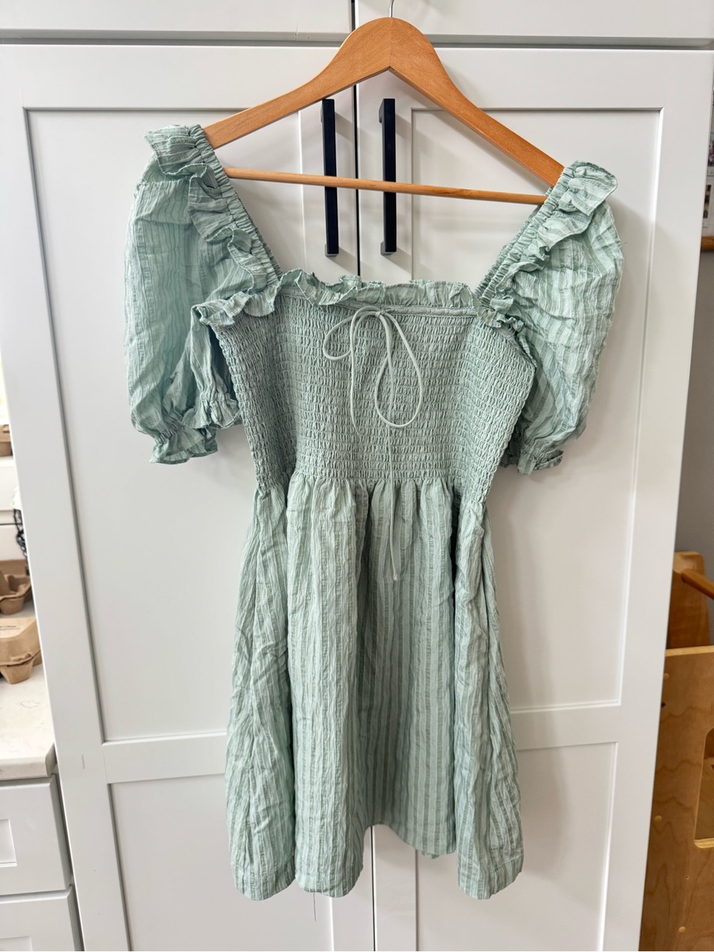 Scarlett Mini Dress in Soft Green